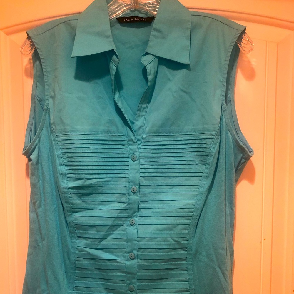 Teal sleeveless top